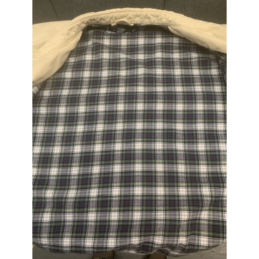 Polo Ralph Lauren Golf Plaid Lined Zip Up Jacket Men's Large Beige 2XL